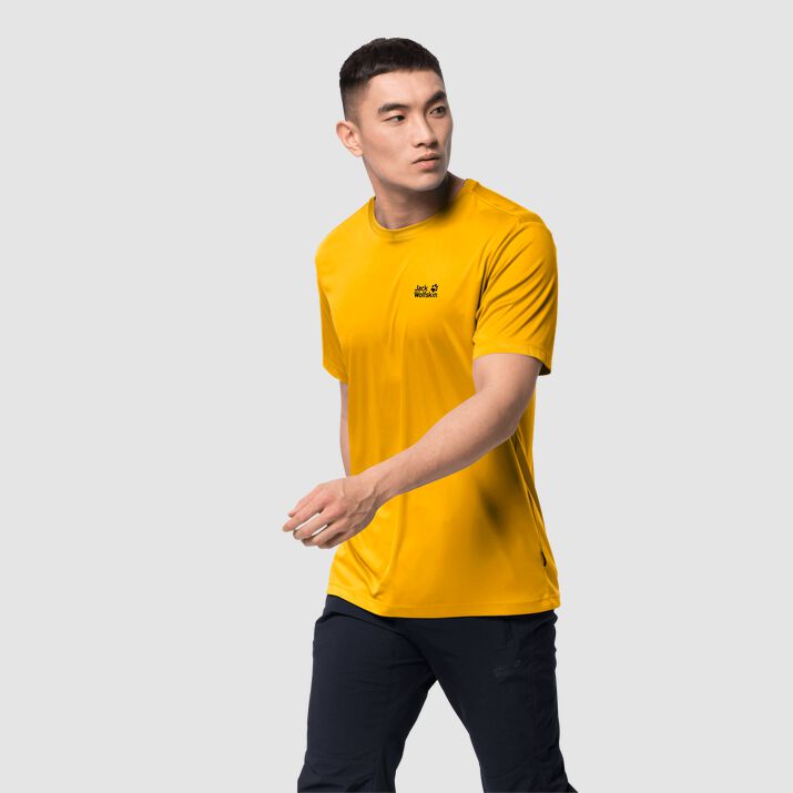 Jack Wolfskin Mens Tech T-shirt Yellow 571490GFO